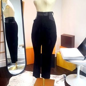 Vintage Marquis Holt Renfrew leather and suede pants XS